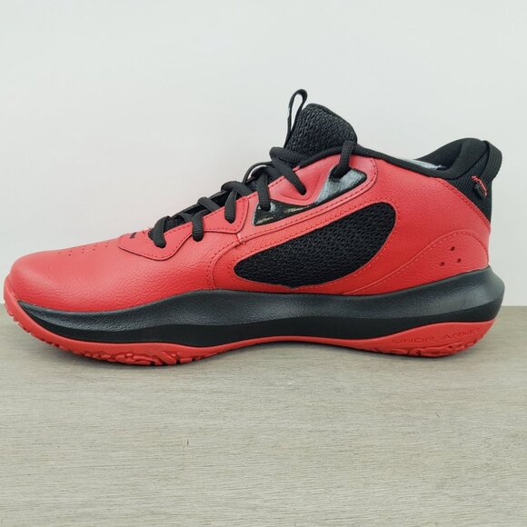 Under Armour UA Lockdown 6 Basketball Sneakers Red Black Men's Shoes 11.5 NWOB - Picture 9 of 9
